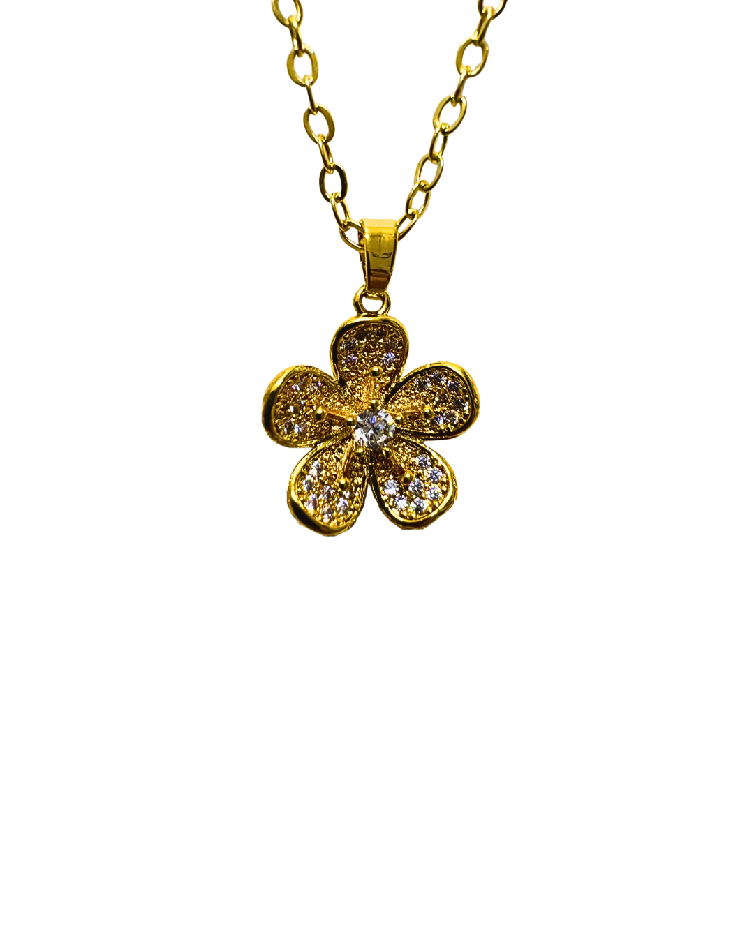 Iced Flower Stacked Necklace