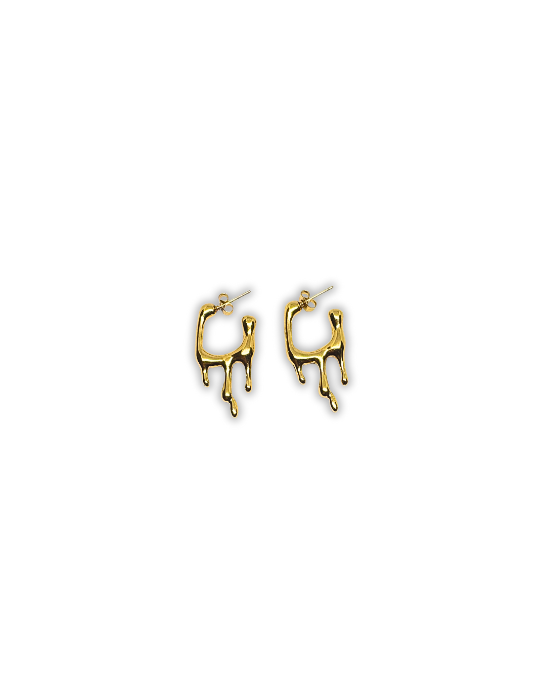 Gold Dripping Earrings