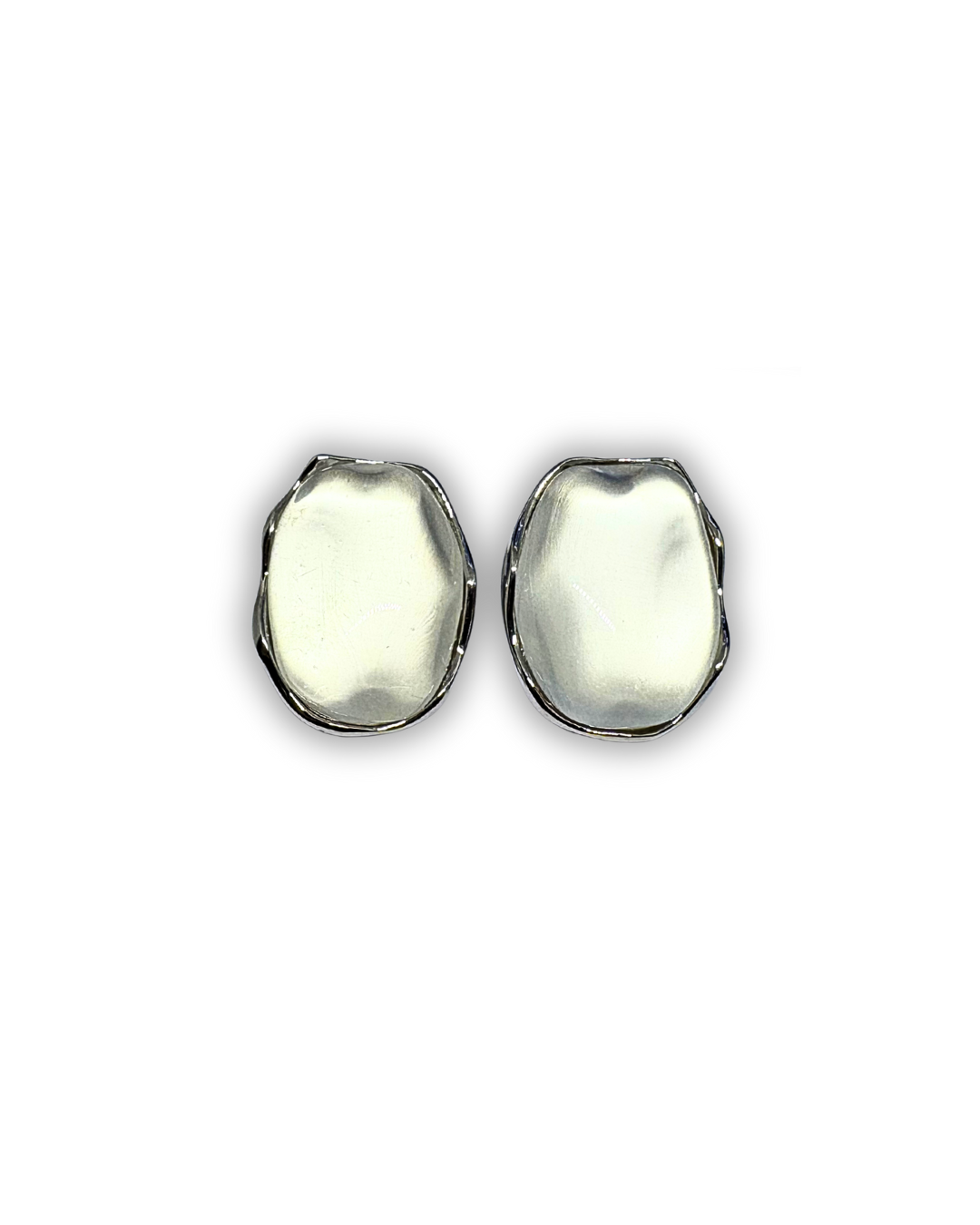 White Stone Earrings
