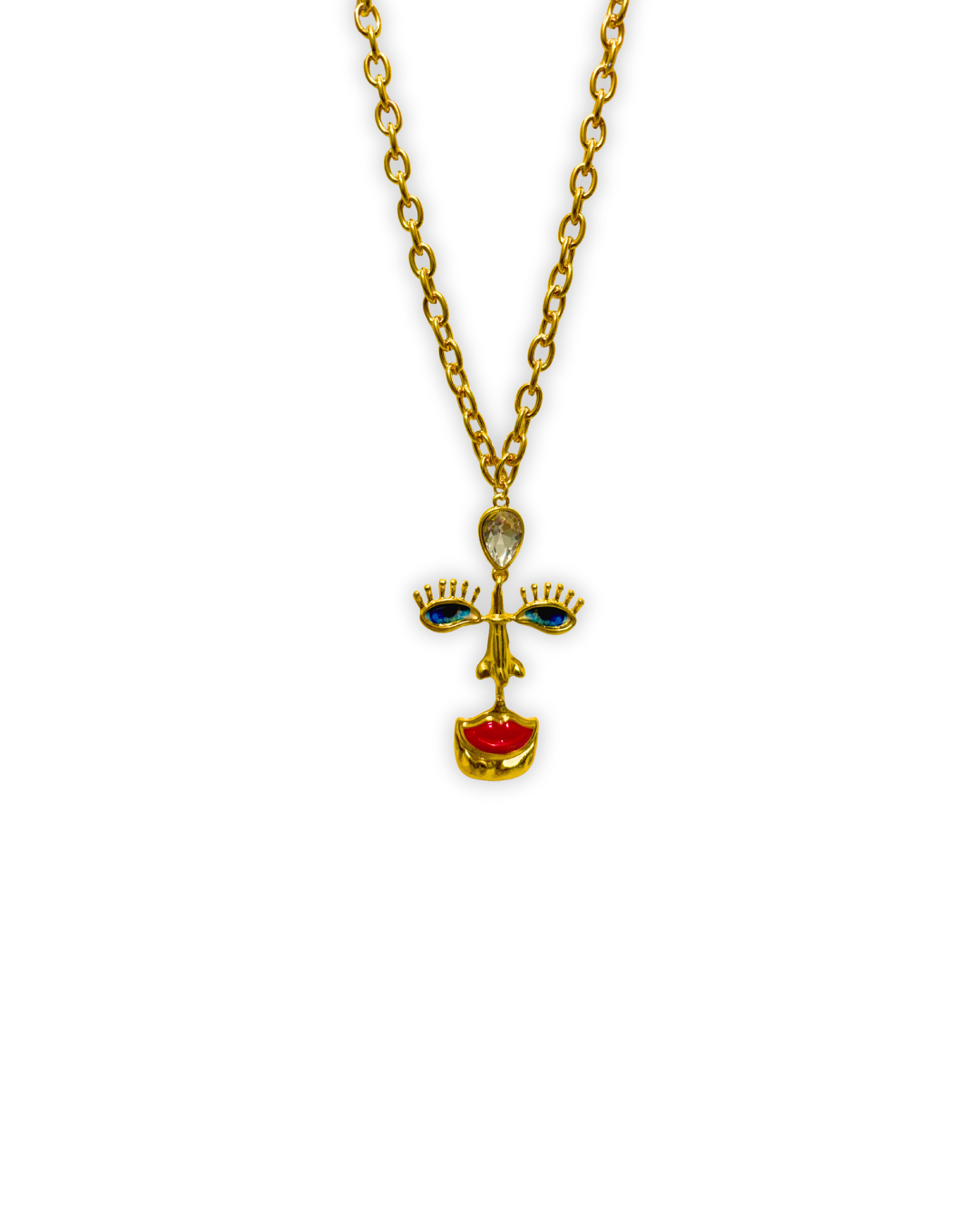 Red Lips Retro Necklace
